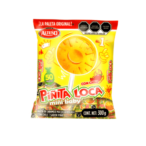 Alteño Mini Paleta 50´s PIÑITA LOCA 50pzs - Santo dulce
