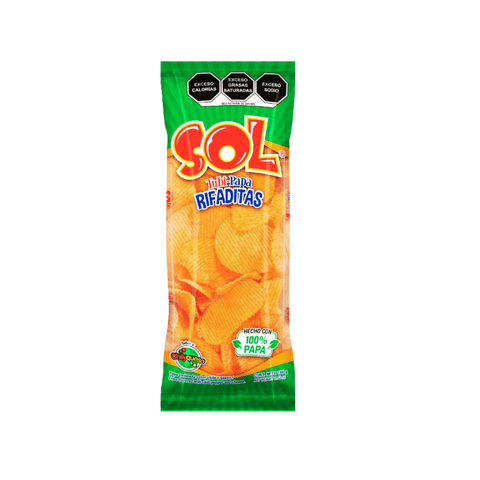 Botanas Sol Tubi Papa RIFADITAS 100g - Santo dulce