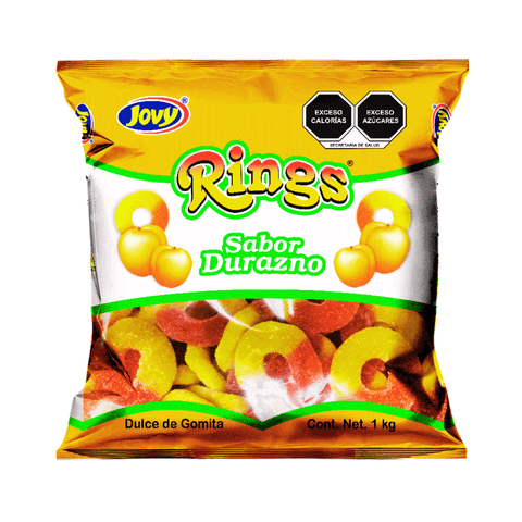 Jovy gummy Rings Durazno 1kg - Santo dulce