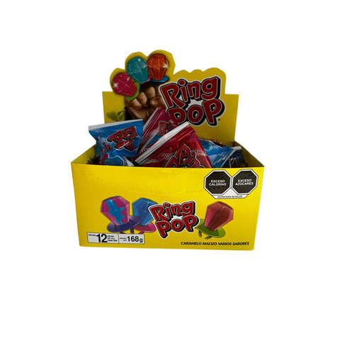 Candy Box Ring Pop 12 Piezas