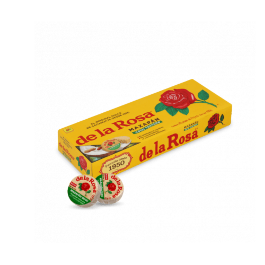 De la rosa Mazapán con Coco tostado 30pzs – Santo Dulce