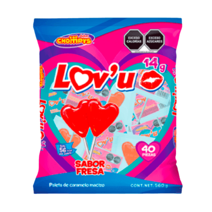 chompys Paleta Lov´u FRESA 24/40pzs - Santo dulce