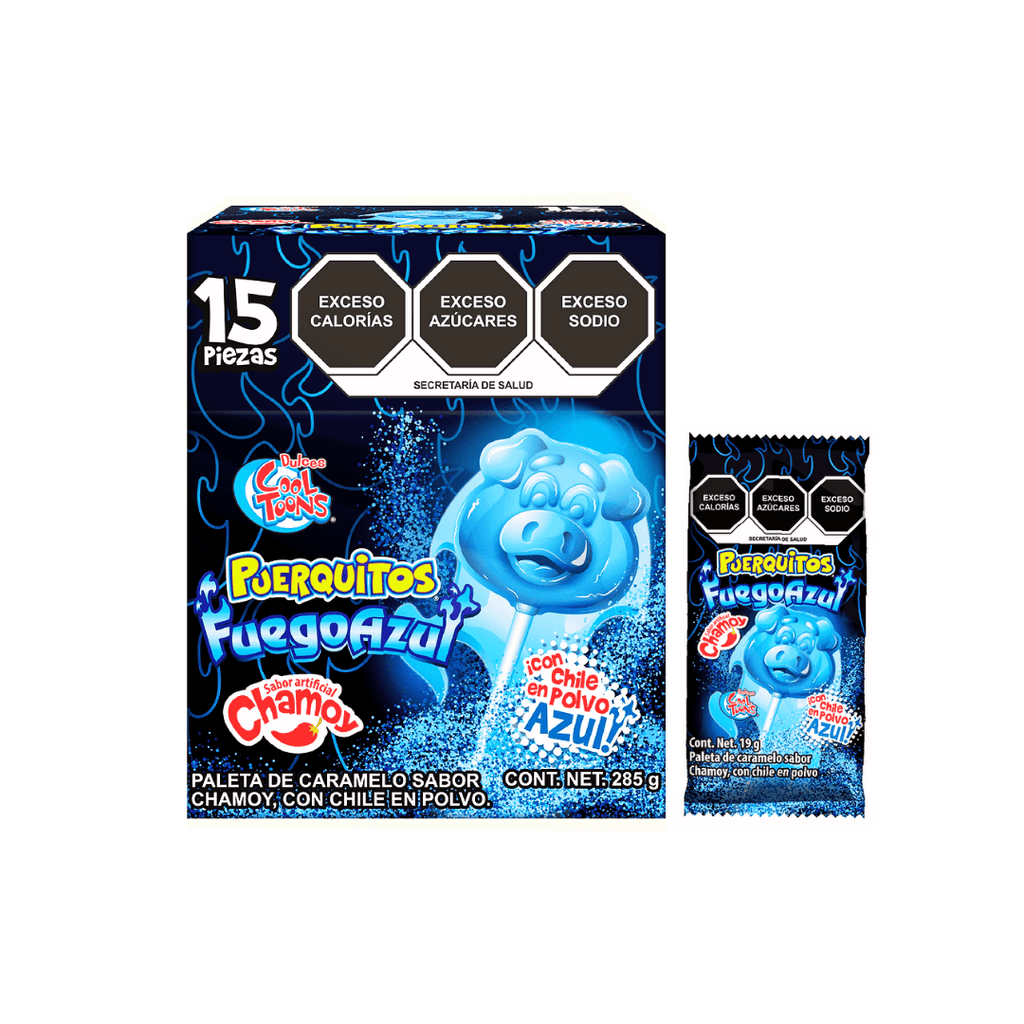 Cool Toons Paleta Puerquitos Fuego Azul 15pzs – Santo Dulce