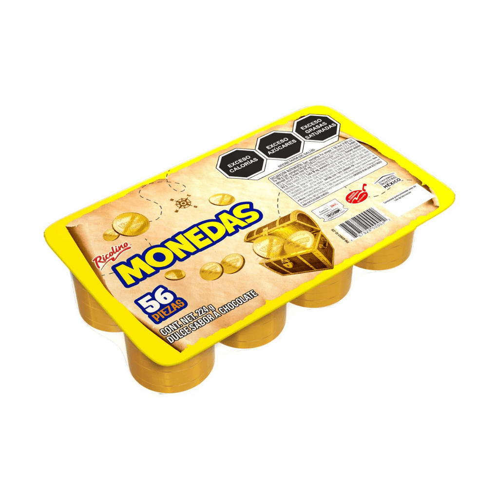Ricolino Monedas de Chocolate Blister 56pzs – Santo Dulce
